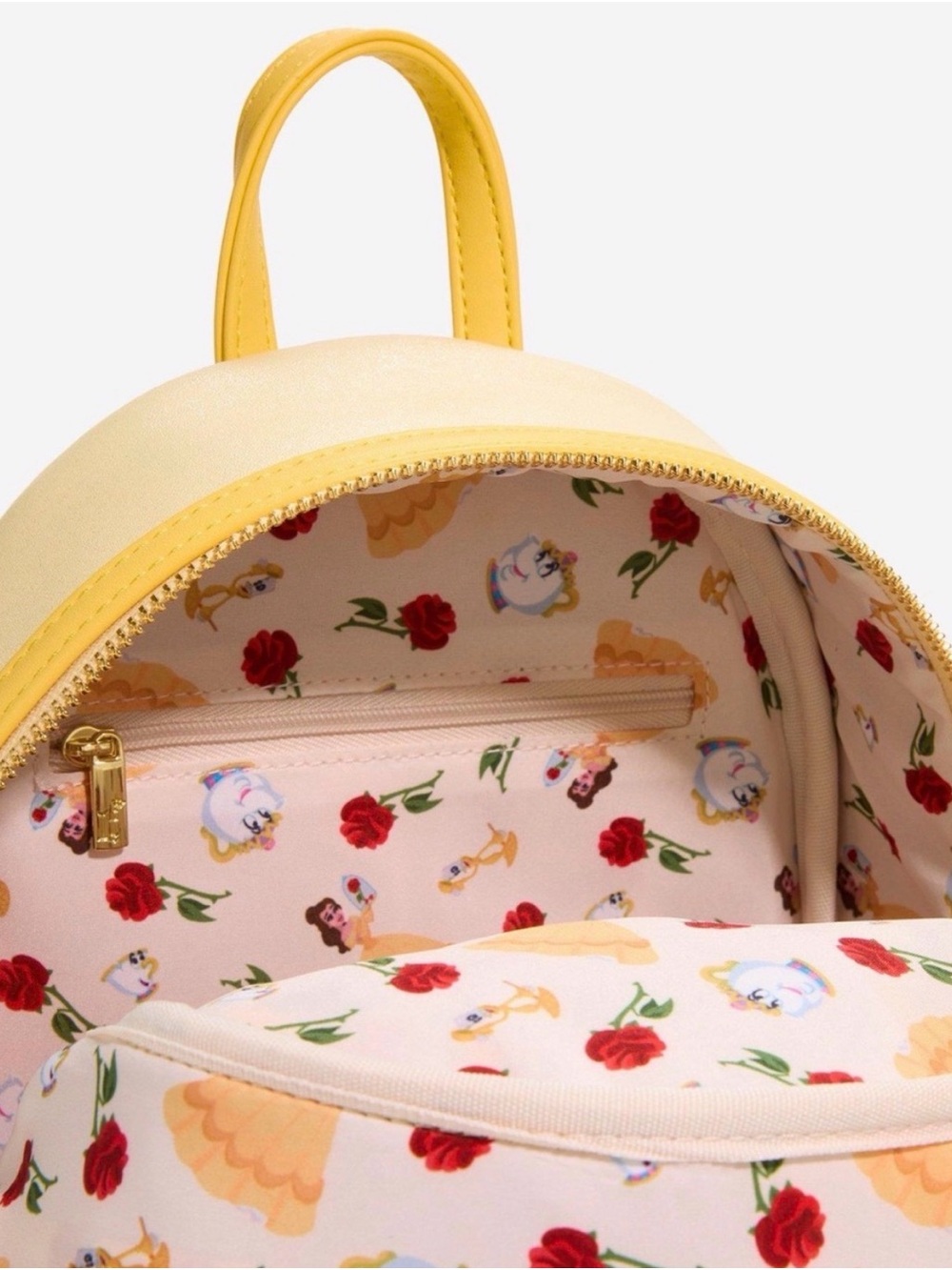 Loungefly Disney Beauty and The Beast Enchanted Rose Shimmer Mini-Backpack - Picture 4 of 10